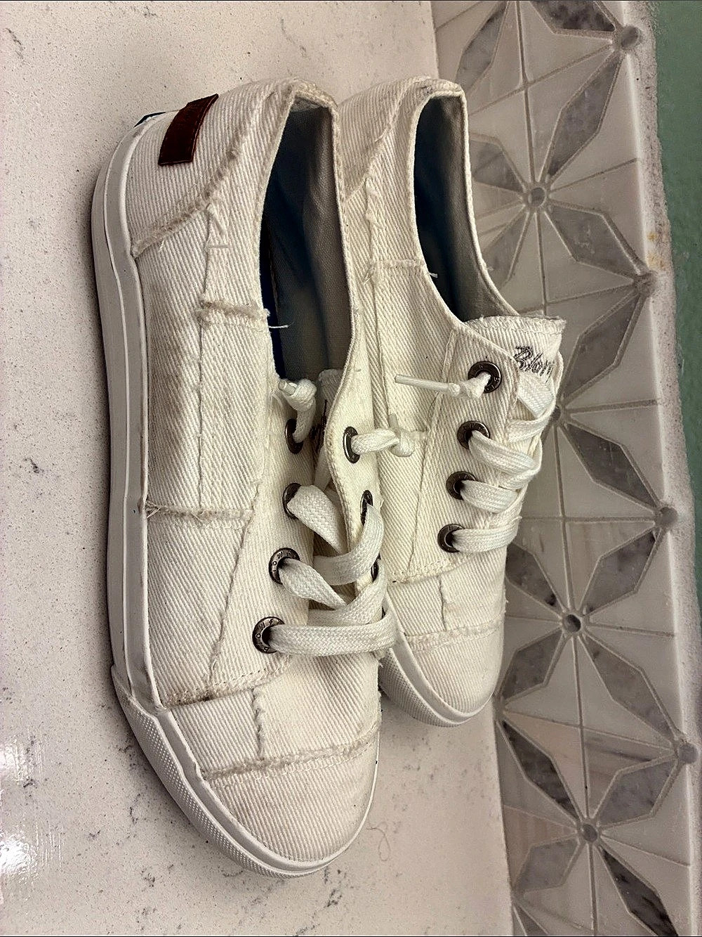 Blowfish Women's White Canvas Sneakers